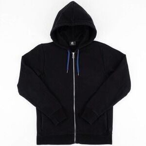 Paul Smith Zip-Up Embroidered Hoodie Cotton Men's Medium Black